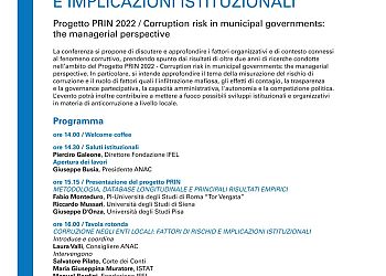 Convegno “Il rischio corruzione negli enti locali: evidenze empiriche e implicazioni istituzionali”