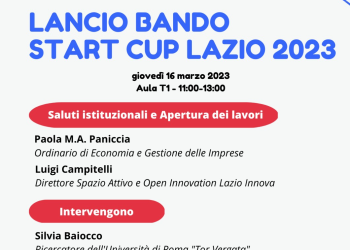 Lancio Bando Start Cup Lazio 2023