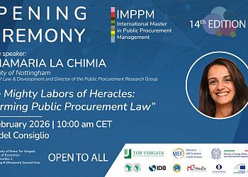 Opening Ceremony – 14th Edition of the International Master in Public Procurement Management (IMPPM)
