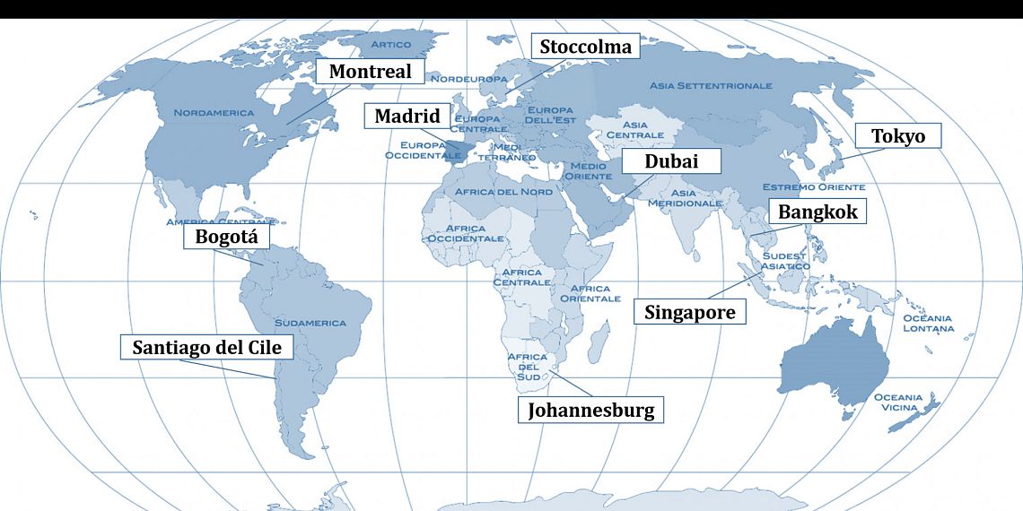 Mappa Tirocini ICE all'estero, edizioni precedenti
