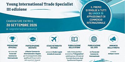 Premio “Alfiere del Commercio Internazionale – Young International Trade Specialist”