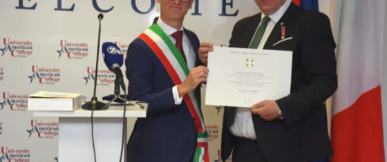 Prof. Marjan I. Bojadjiev was appointed Cavaliere Onorario dell'Ordine della Stella d'Italia by the Italian President Sergio Mattarella