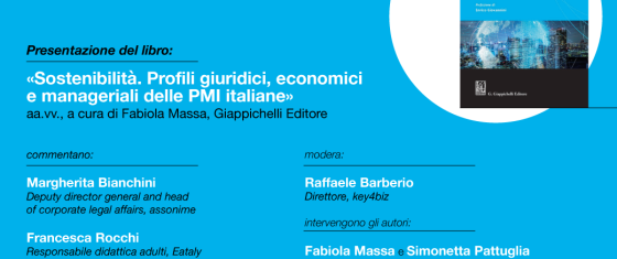 RIMANDATO - PRESENTAZIONE LIBRO «SOSTENIBILITÀ. PROFILI GIURIDICI, ECONOMICI E MANAGERIALI DELLE PMI ITALIANE»