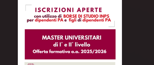 Master per dipendenti pubblici e figli bando INPS