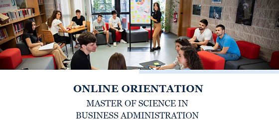 Online orientation Master of Science in Business Administration