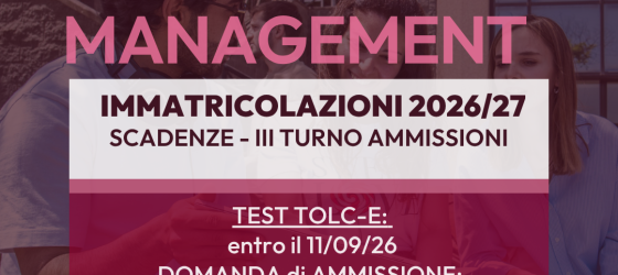 TERZO TURNO AMMISSIONI CLEM TRIENNIO