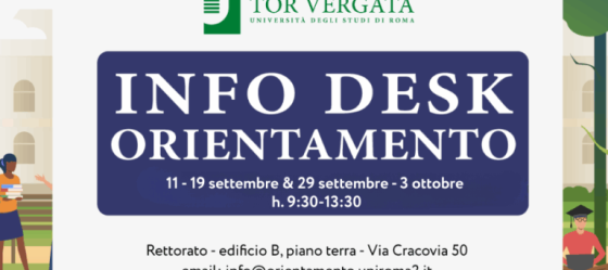  “Students Welcome 2025”, dall’11 al 19 settembre e dal 29 settembre al 3 ottobre, dalle 9.30 alle 13.30 