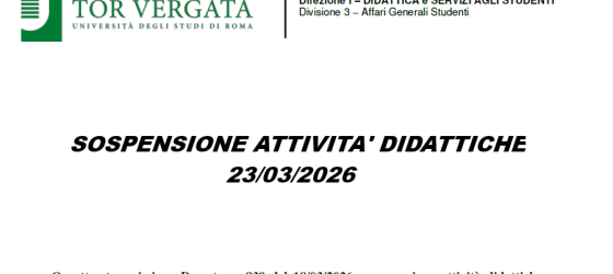 SOSPENSIONE ATTIVITA' DIDATTICHE 23/03/2025