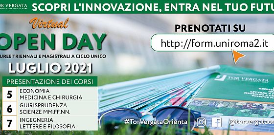 VIRTUAL OPEN DAY 5-6-7 LUGLIO 2021 Lauree triennali e magistrali a ciclo unico