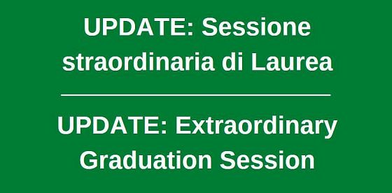 Sessione straordinaria Laurea - Giugno 2021