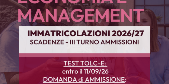 TERZO TURNO AMMISSIONI CLEM TRIENNIO