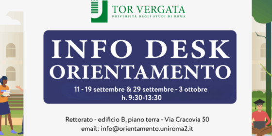  “Students Welcome 2025”, dall’11 al 19 settembre e dal 29 settembre al 3 ottobre, dalle 9.30 alle 13.30 