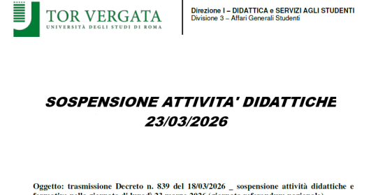 SOSPENSIONE ATTIVITA' DIDATTICHE 23/03/2025