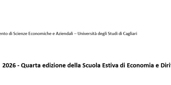 QUARTA EDIZIONE DELLA SCUOLA ESTIVA DI ECONOMIA E DIRITTO 