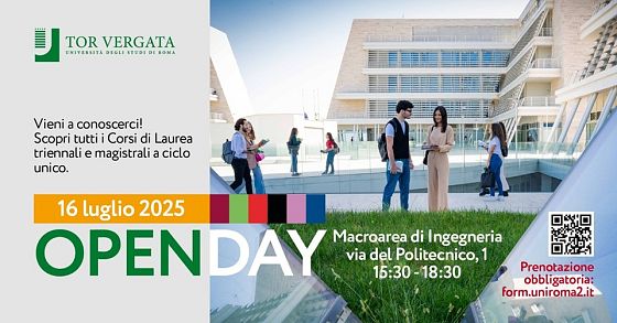 Open Day 16 Luglio 2025 pomeriggio - orientamento Università Tor Vergata