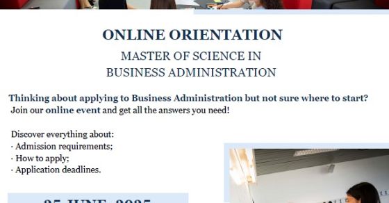 Orientamento online Master of Science in Business Administration