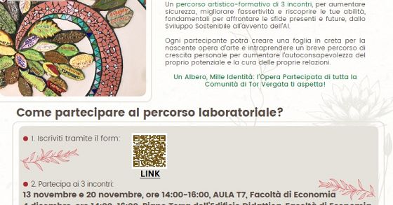 Albero delle Identità di Tor Vergata Dalle abilità dell’Ateneo nasce un’opera d’arte per un futuro sostenibile