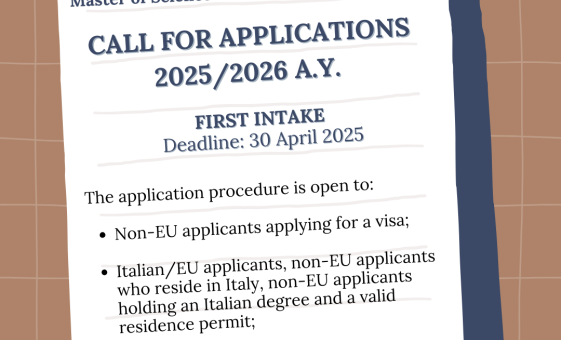 Applications 2025/2026 a.y. are open