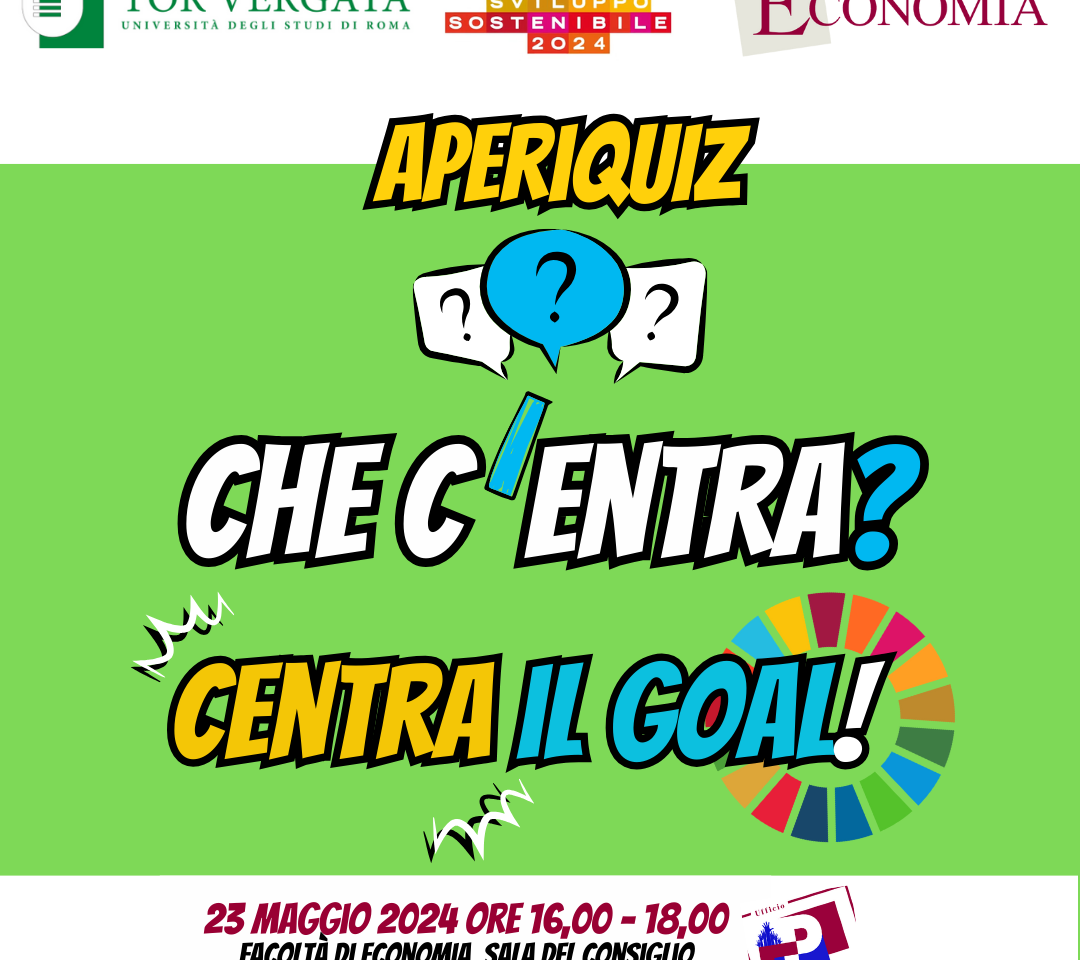 AperiQuiz 2024 “Che c’entra? Centra il Goal!” per il Festival dello Sviluppo sostenibile 2024