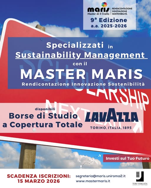 🎓𝗕𝗼𝗿𝘀𝗲 𝗱𝗶 𝘀𝘁𝘂𝗱𝗶𝗼 𝗟𝗮𝘃𝗮𝘇𝘇𝗮 𝗮 𝗰𝗼𝗽𝗲𝗿𝘁𝘂𝗿𝗮 𝘁𝗼𝘁𝗮𝗹𝗲 𝗽𝗲𝗿 𝗹’𝗶𝘀𝗰𝗿𝗶𝘇𝗶𝗼𝗻𝗲 𝗮𝗹 𝗠𝗮𝘀𝘁𝗲𝗿 𝗠𝗔𝗥𝗜𝗦 – 𝟗ª 𝐄𝐝𝐢𝐳𝐢𝐨𝐧𝐞!