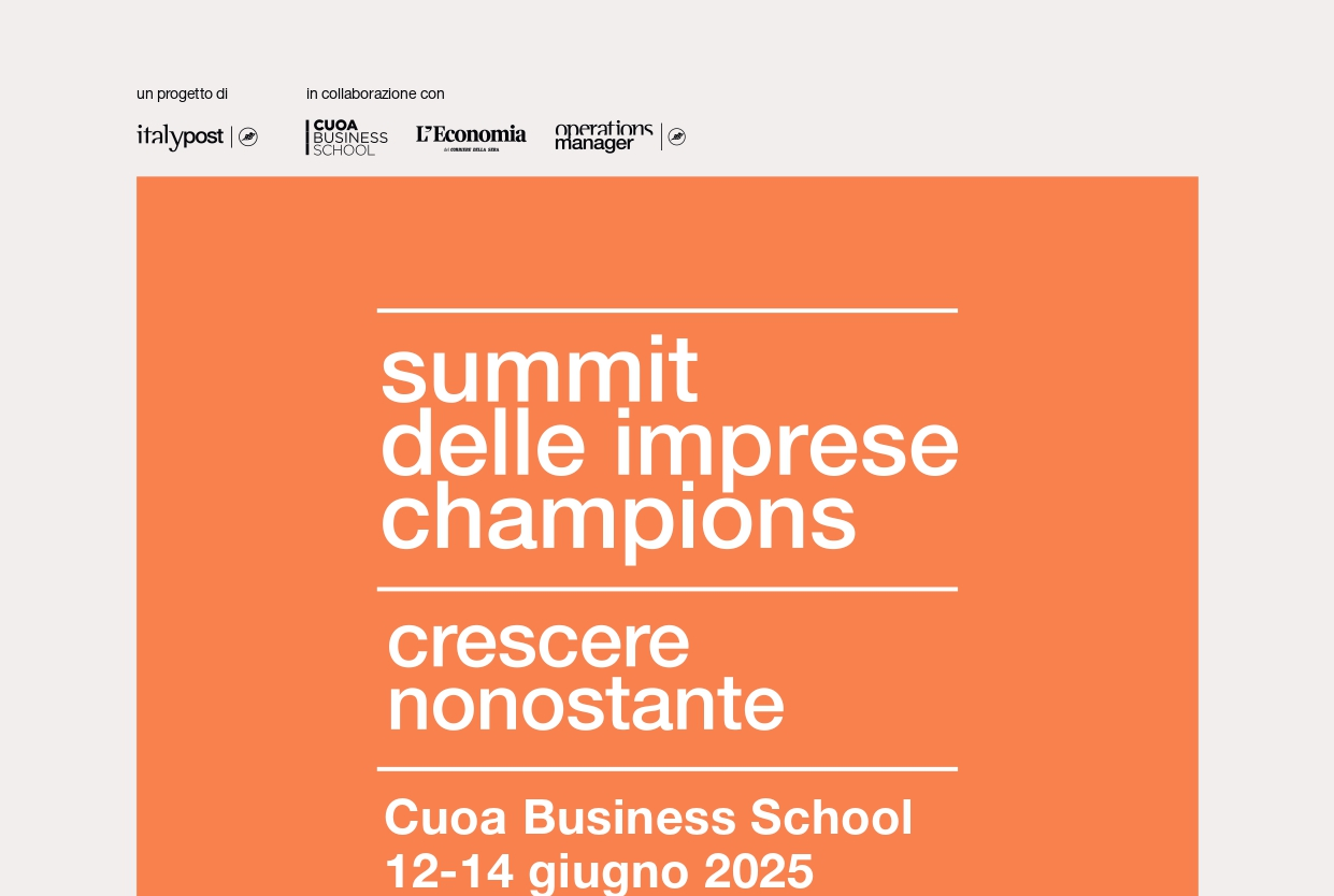 SUMMIT DELLE IMPRESE CHAMPIONS 2025 PROGETTO ACADEMY 12-14 giugno 2025