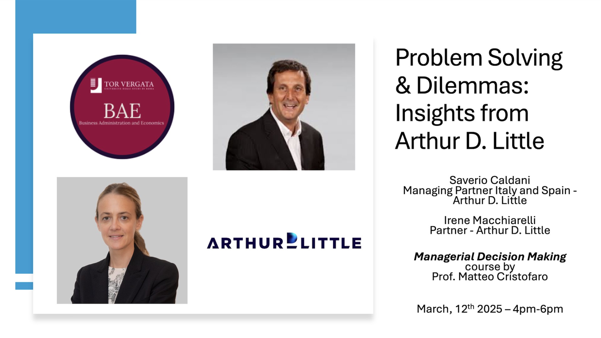 Problem Solving & Dilemmas: Insights from Arthur D. Little