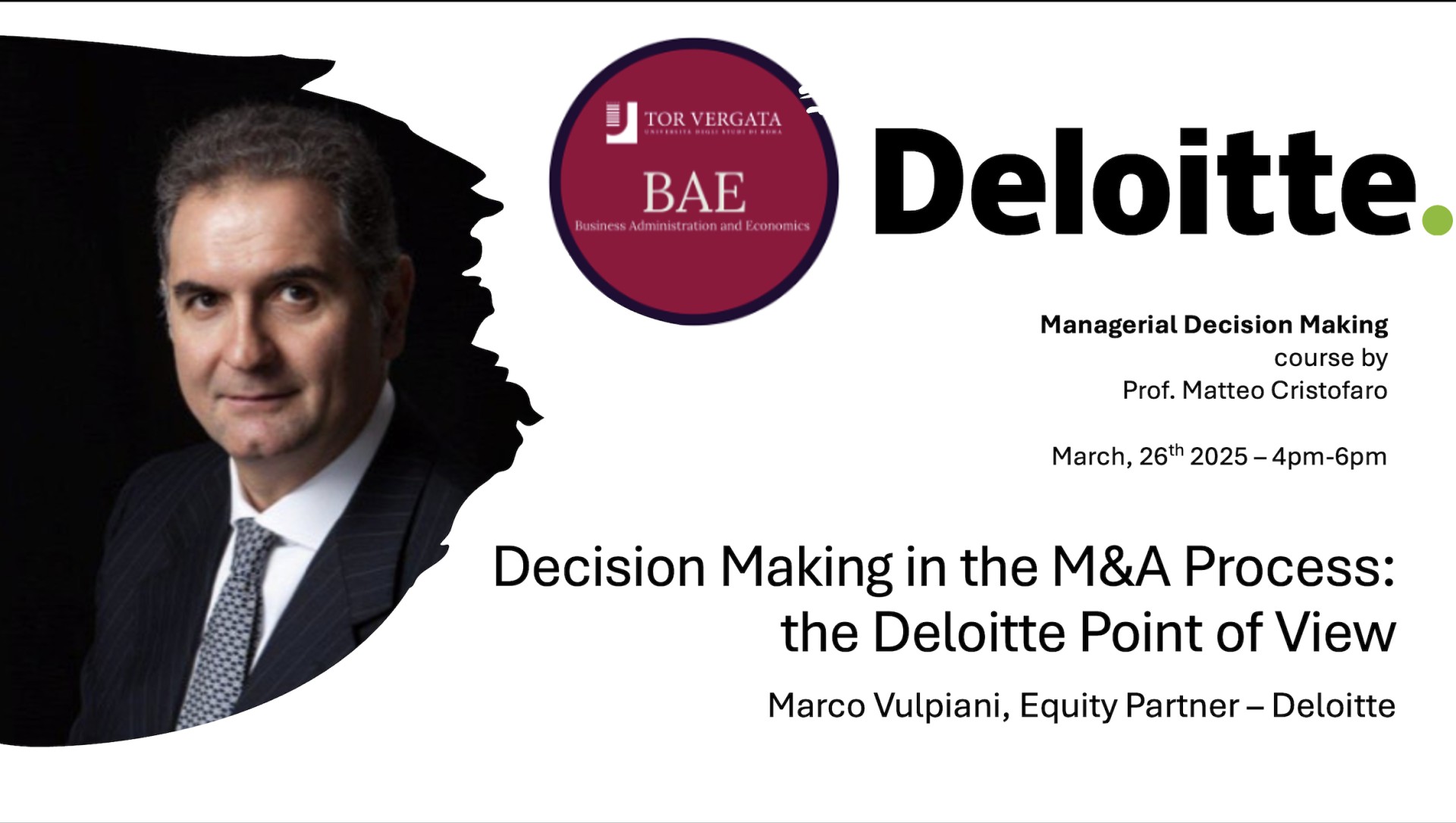 Deloitte Process Decision Making in the M&A Process: the Deloitte Point of View