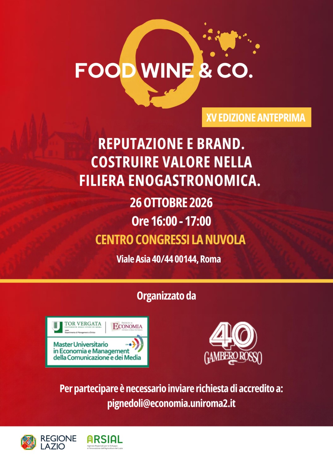 FOOD AND WINE XV EDIZIONE