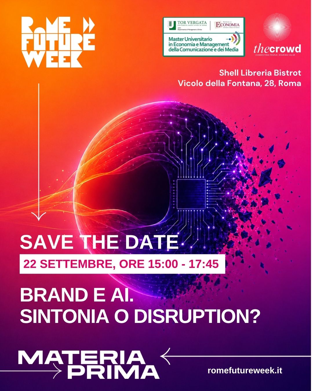 BRAND E AI. SINTONIA O DISRUPTION? ROME FUTURE WEEK 2026, IN COLLABORAZIONE CON THE CROWD